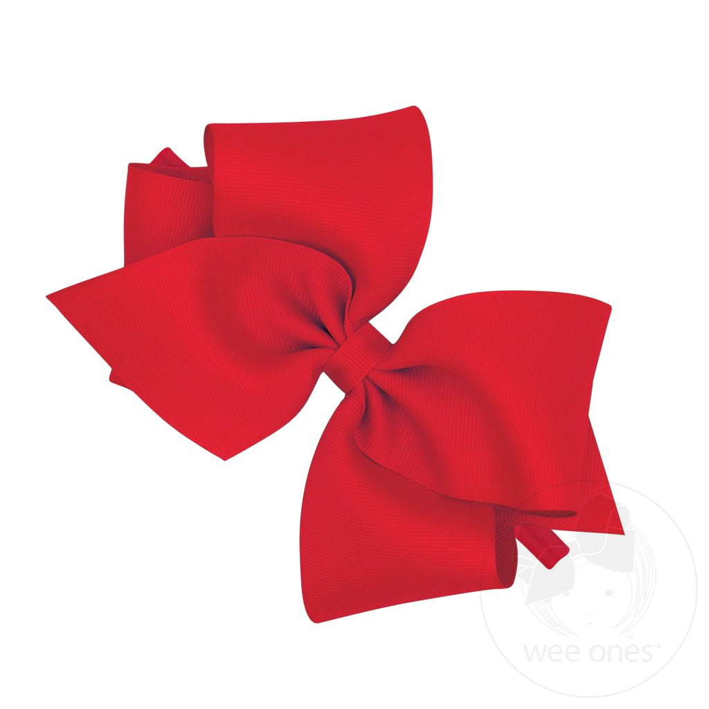 Red Mini King Grosgrain Bow on Baby Band