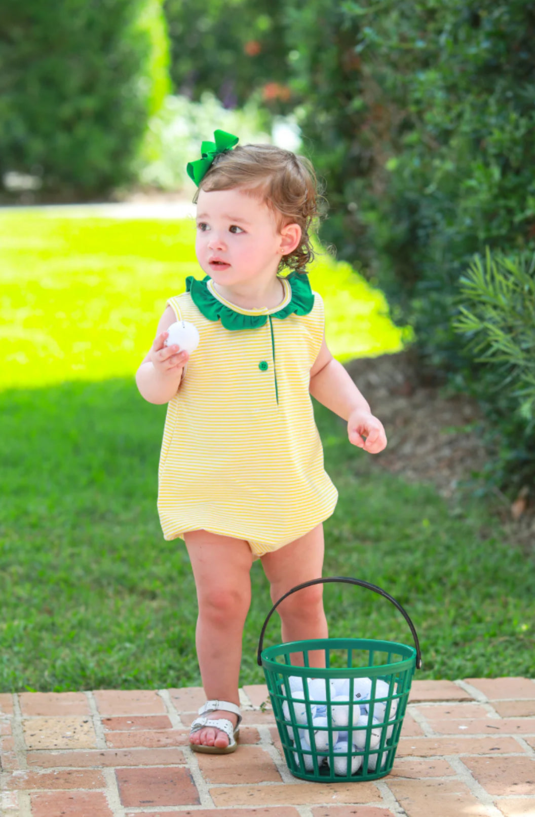 Nora bubble Yellow Stripe/Green