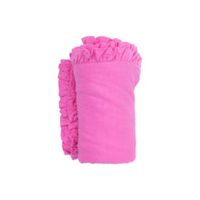 Load image into Gallery viewer, Ruffle Receiving Blanket - Solid Strawberry Moon - 35X26
