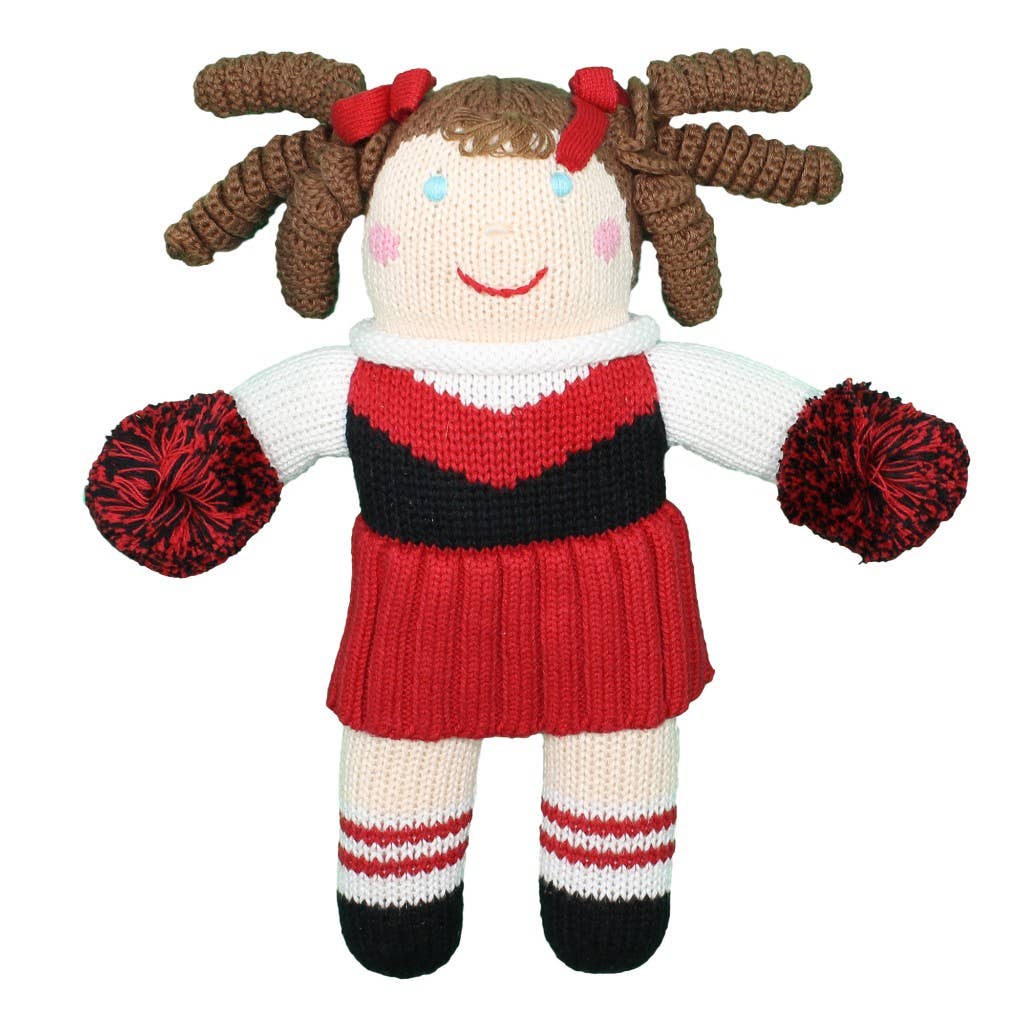 Cheerleader Knit Dolls: Red/Black / 12" Plush