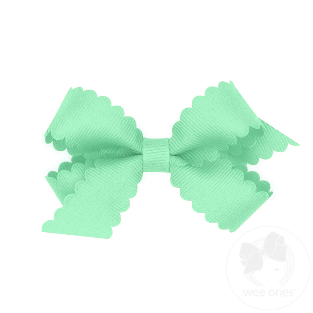 Mini Grosgrain Scallop Mint