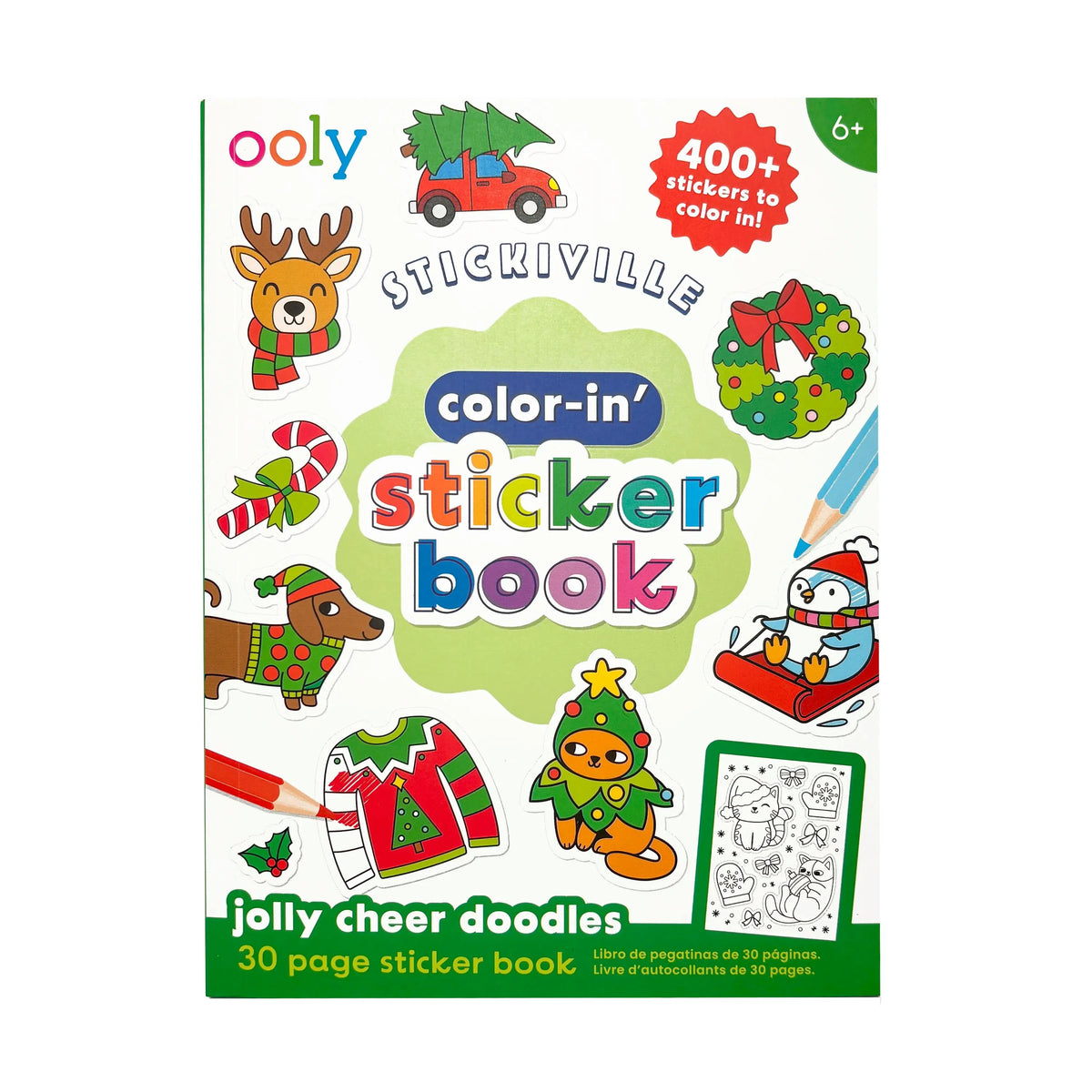 Stickiville Color-in Sticker book Jolly Cheer