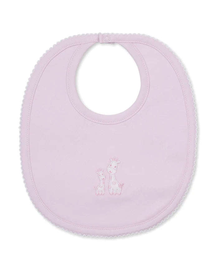 Giraffe Laughs Pink Bib