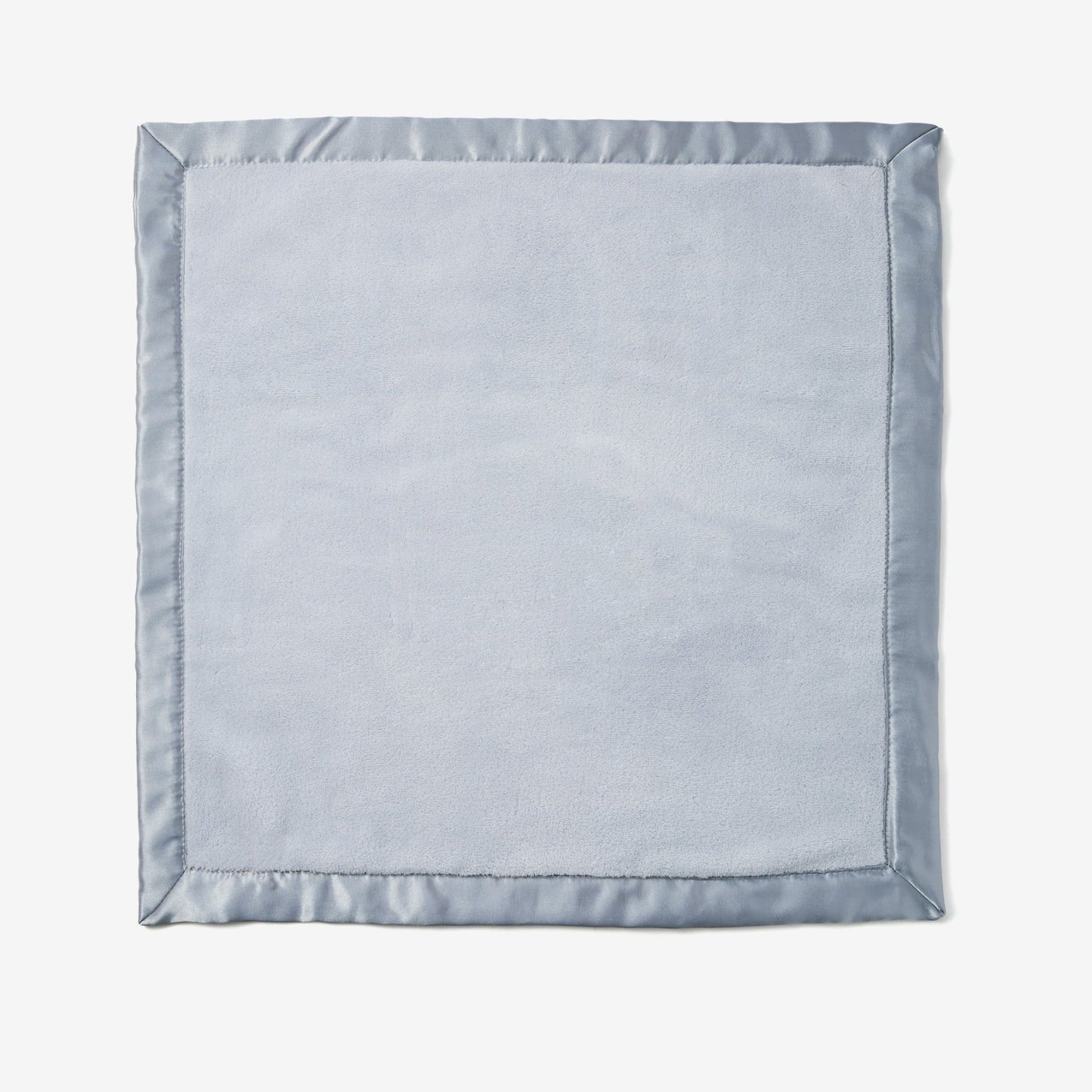 Blue Satin Trim Fleece Security Blanket 20X20