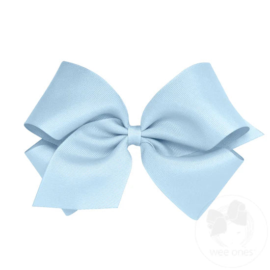 Wee Ones King Grosgrain Bow Millennial Blue (KB)