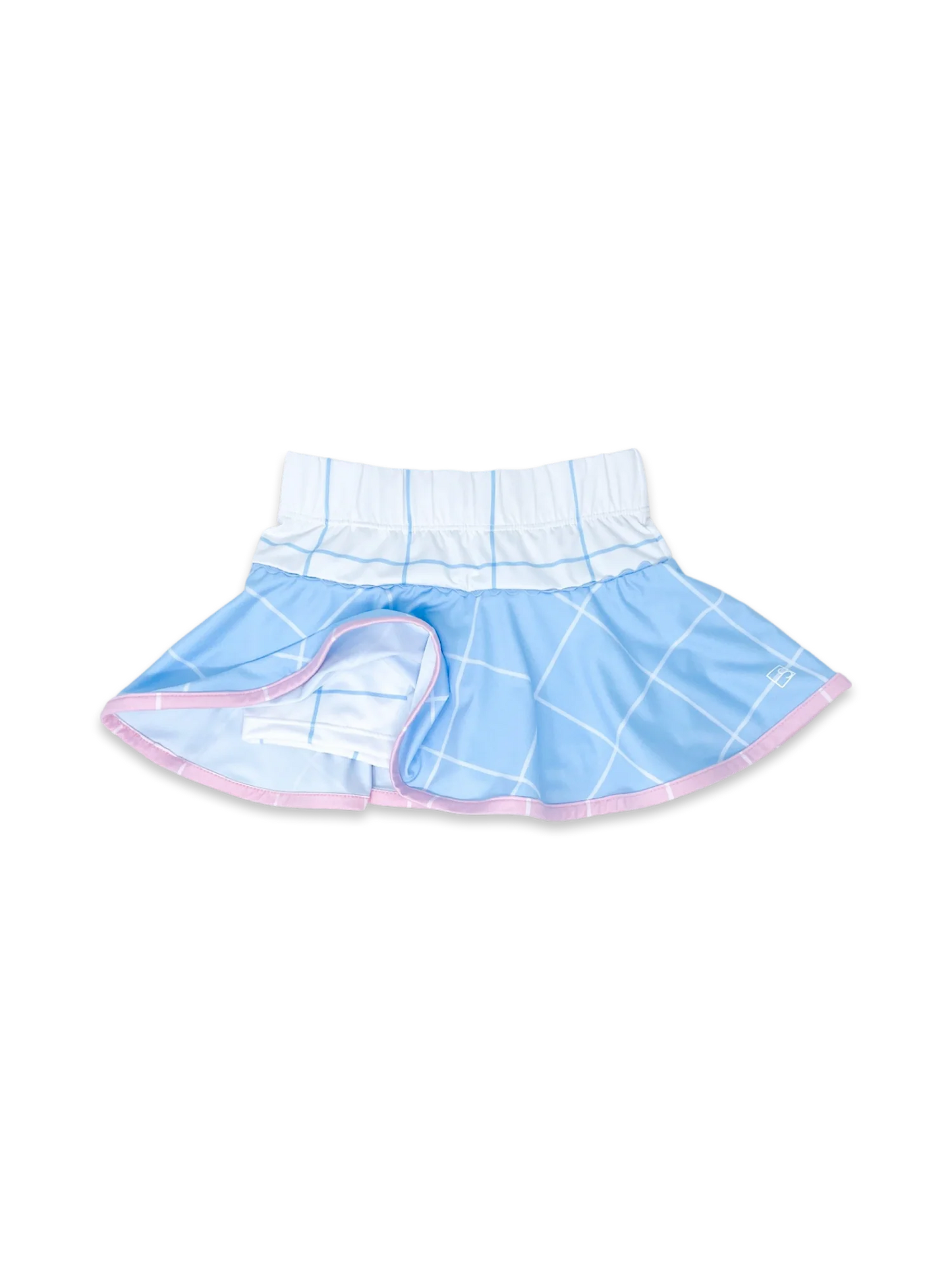 Quinn Skort Cotton Candy Blue Windowpane