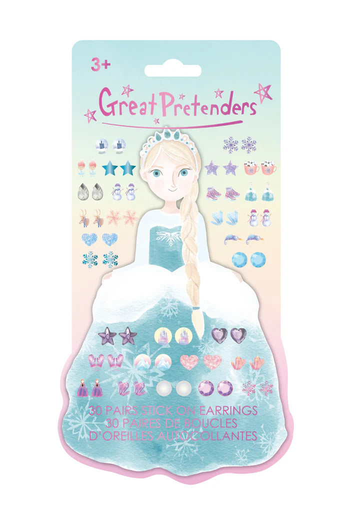 Frosty Sister Stick on Earrings