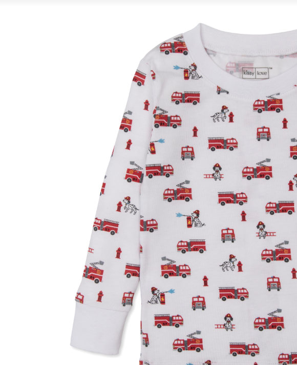 Pajama Set Snug Print Brave Firefighters