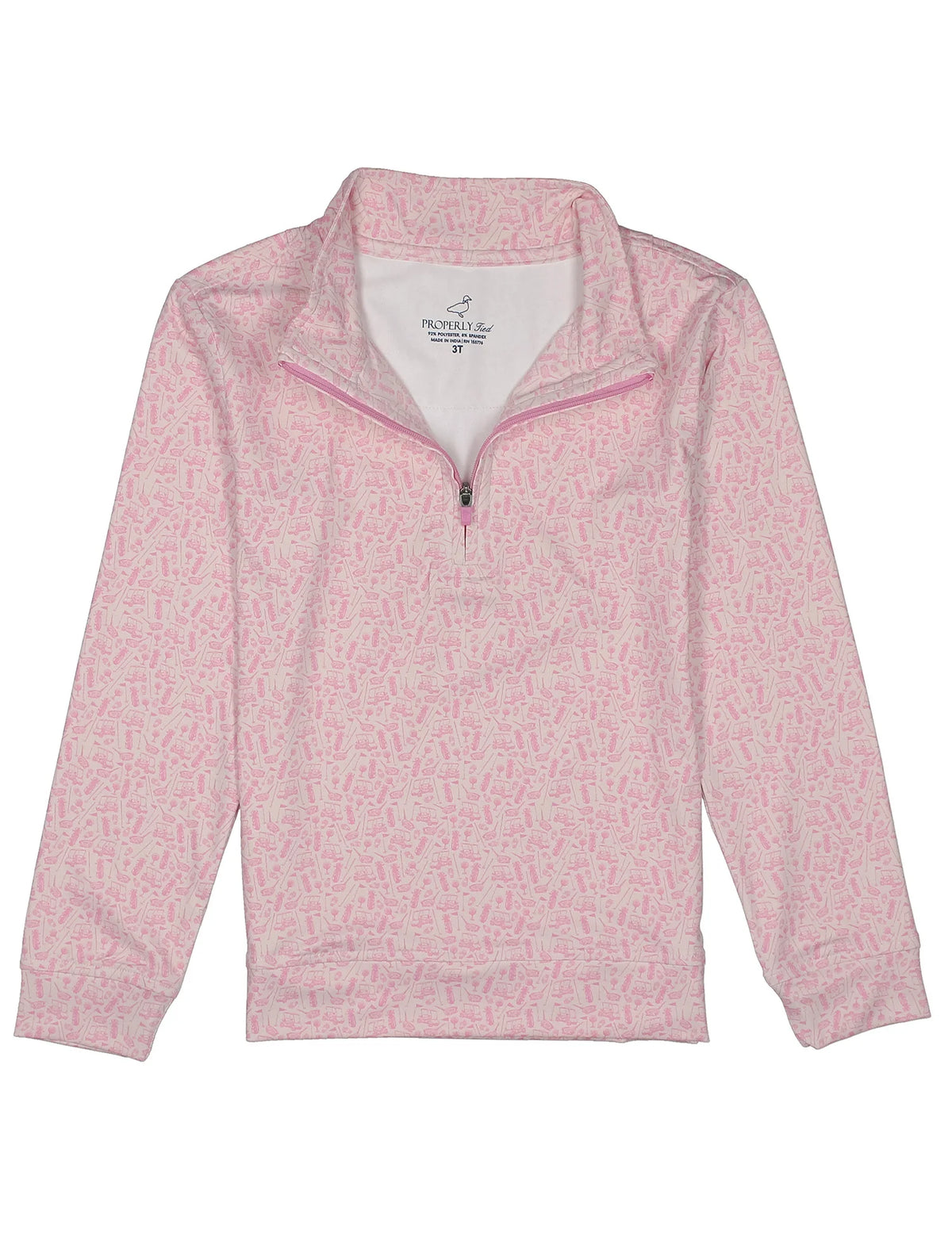 Girls Range Pullover Back Nine Pink