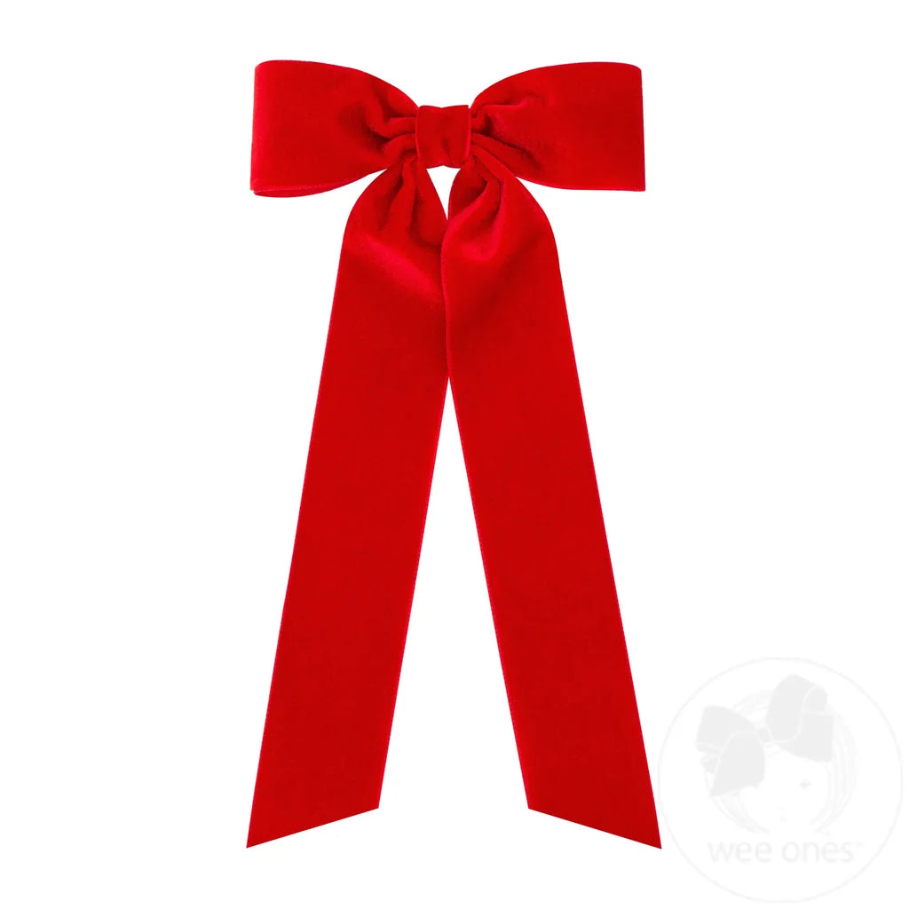 Red Med Velvet Bowtie with Tails