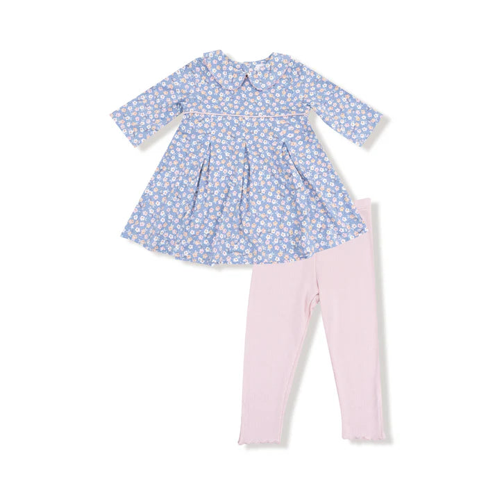 Box Pleat Dress & Leggings