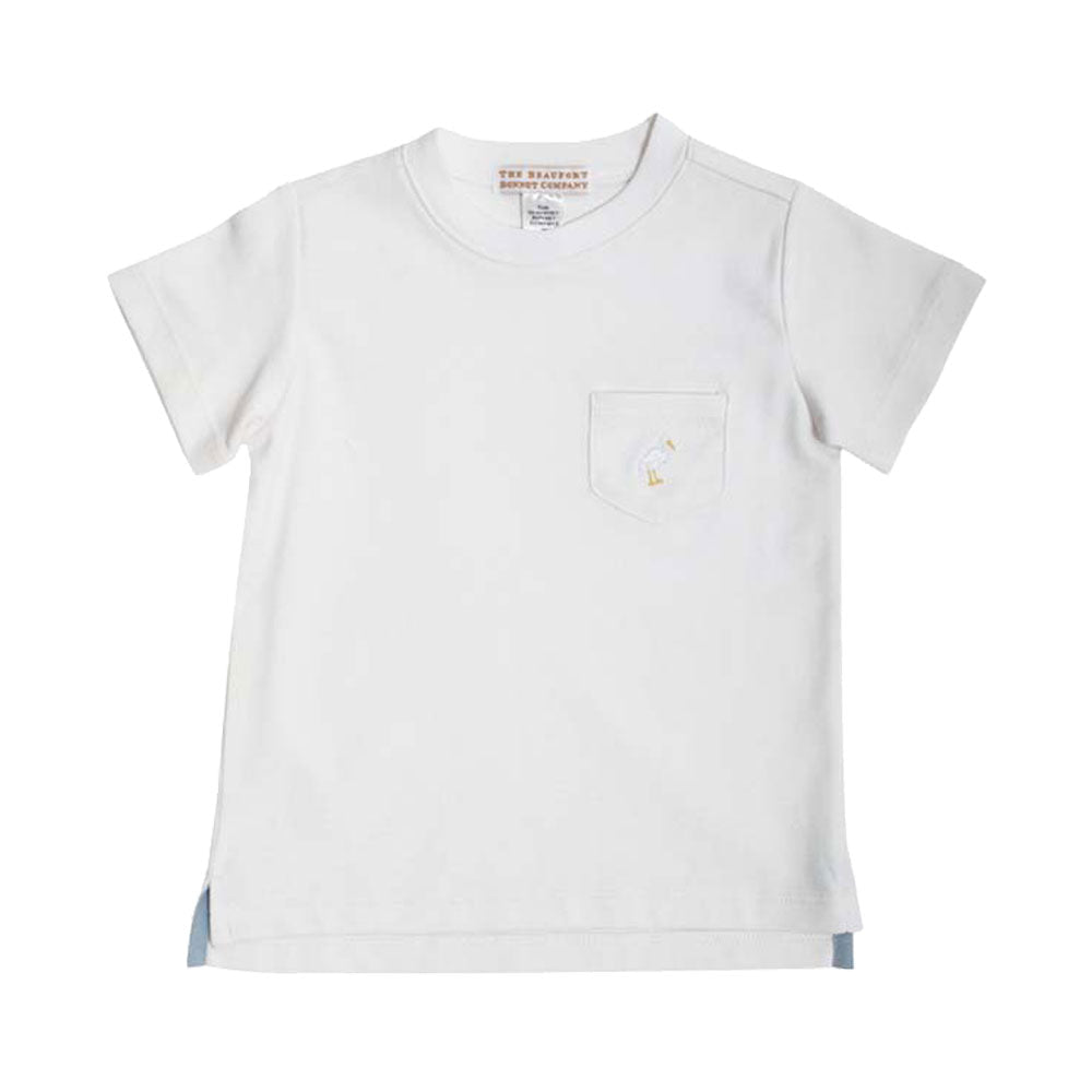 Carter Crewneck Pocket Worth Ave White