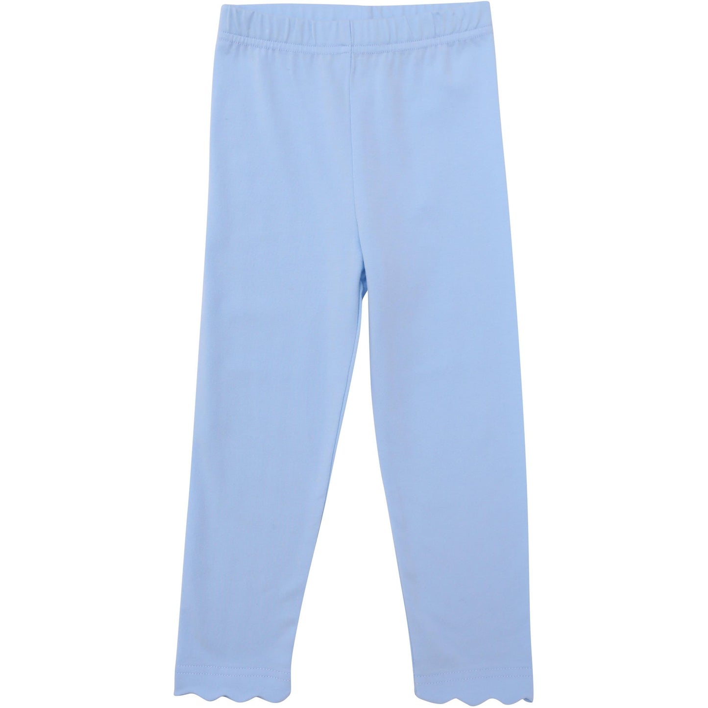 Scalloped Leggings- Light Blue