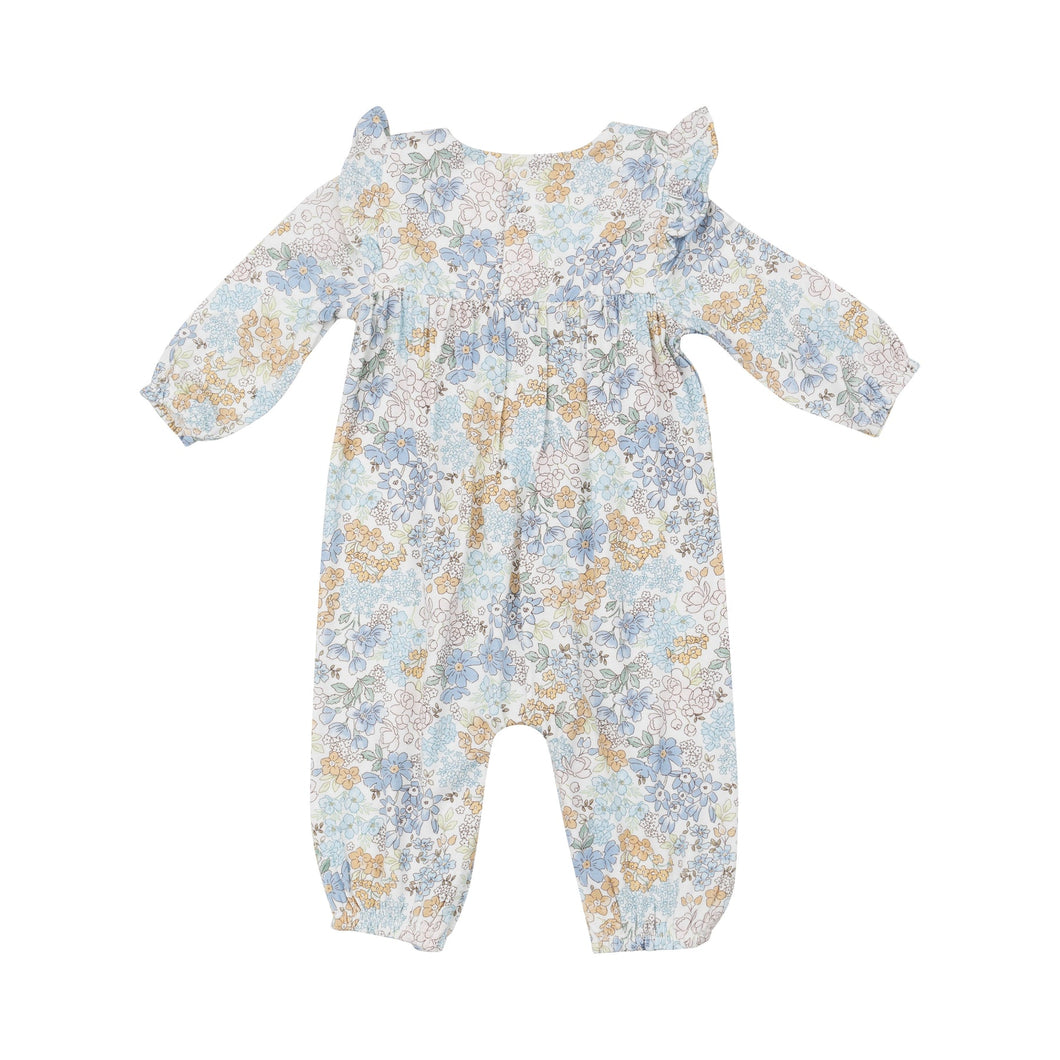 Edith's Floral Ruffle Sleeve Romper