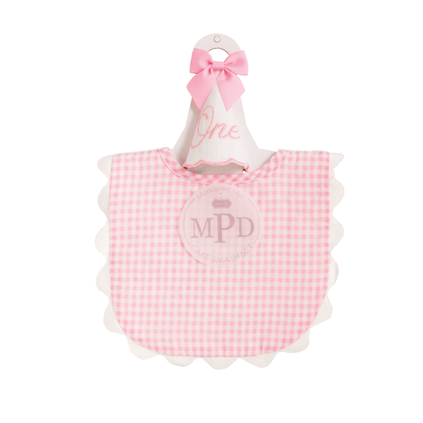 Pink Gingham Cake Smash Set