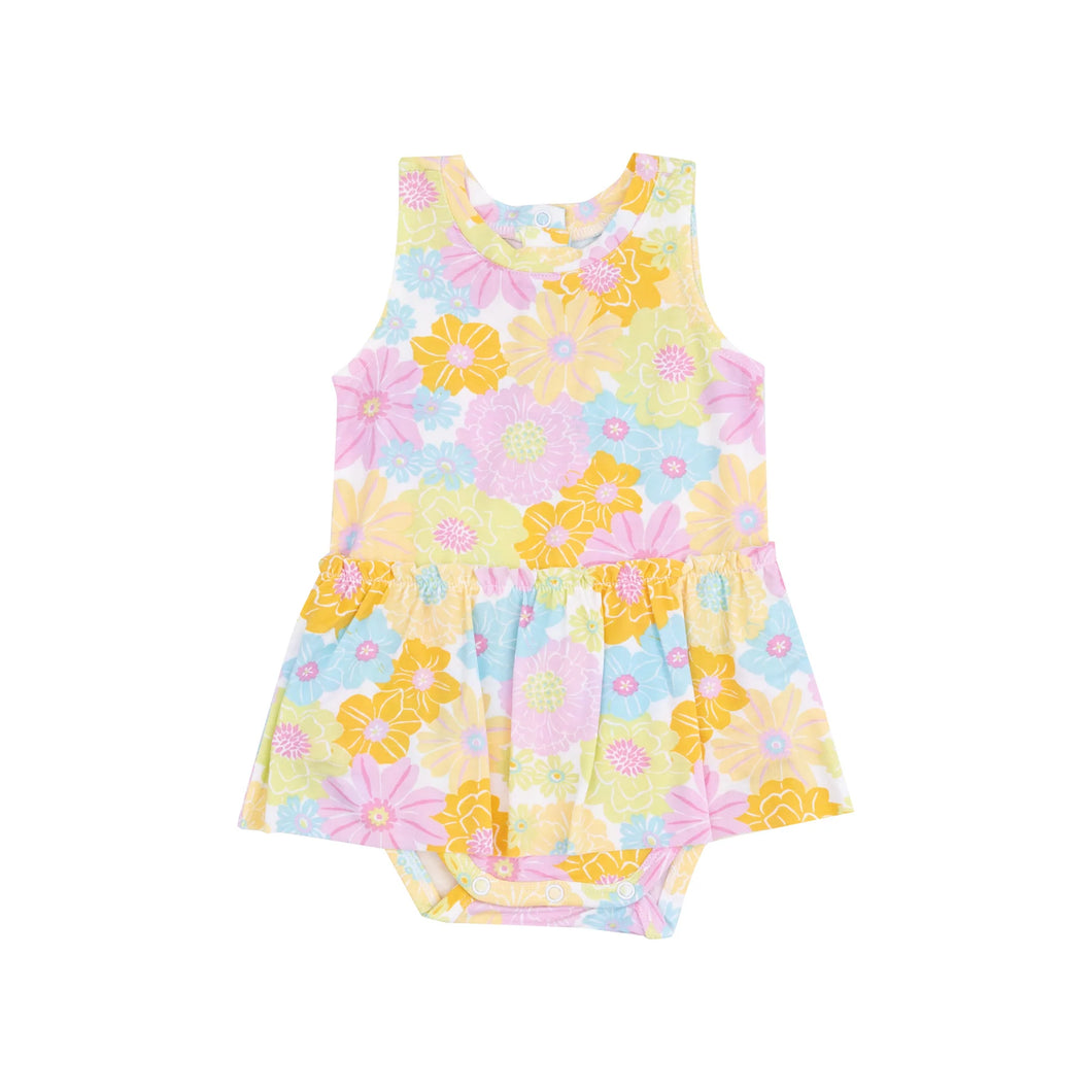 Sunny Dahlias Bodysuit with Skirt