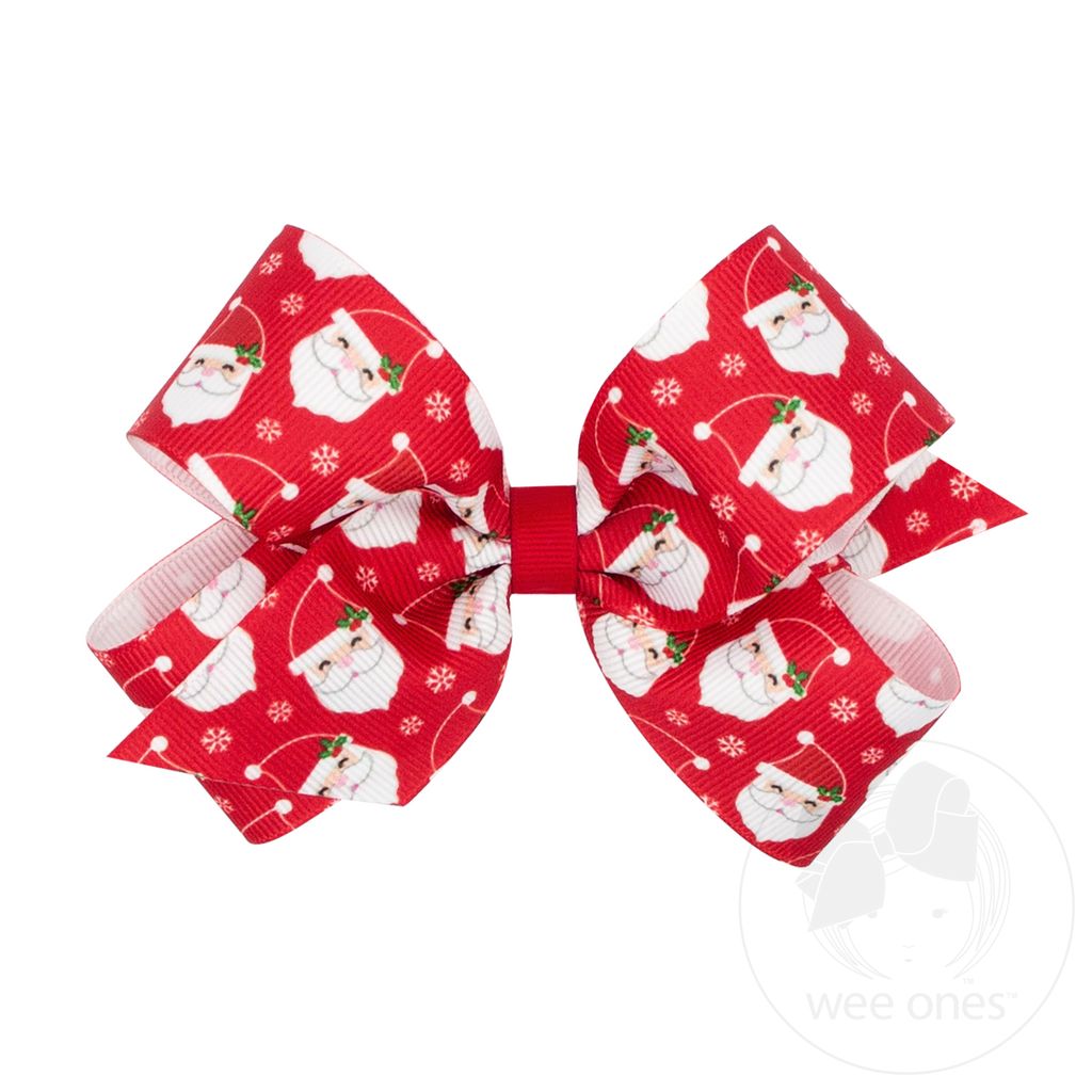 Wee Ones Santa Claus Bow-Medium