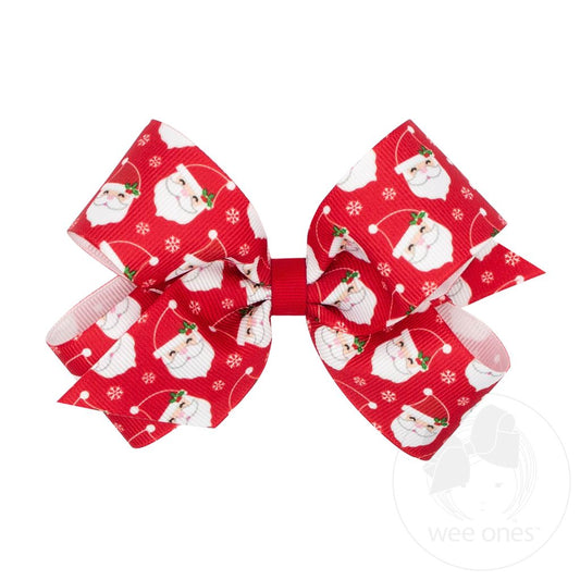 Wee Ones Santa Claus Bow-Medium