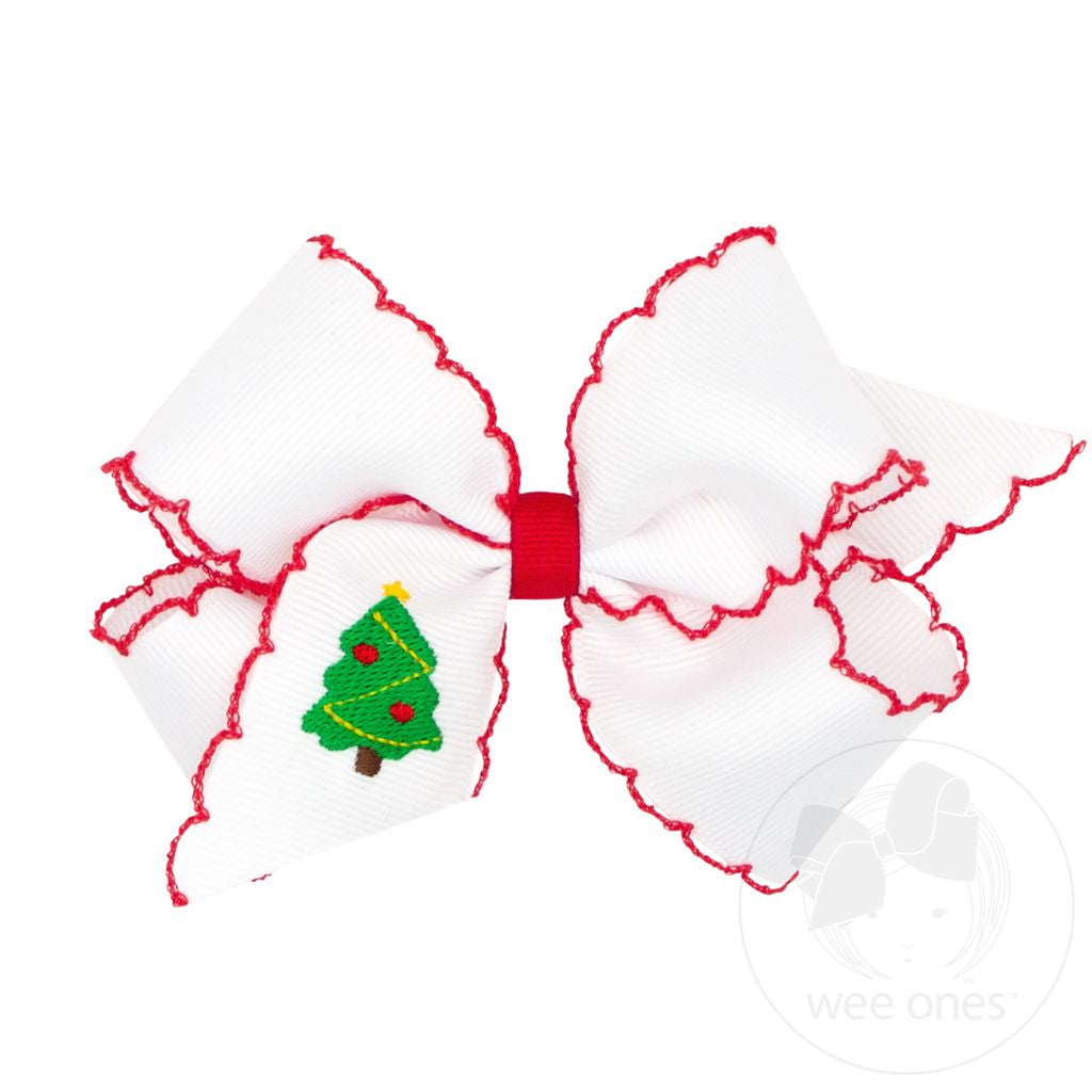 Wee Ones Moonstitch Christmas Tree Bow-Medium