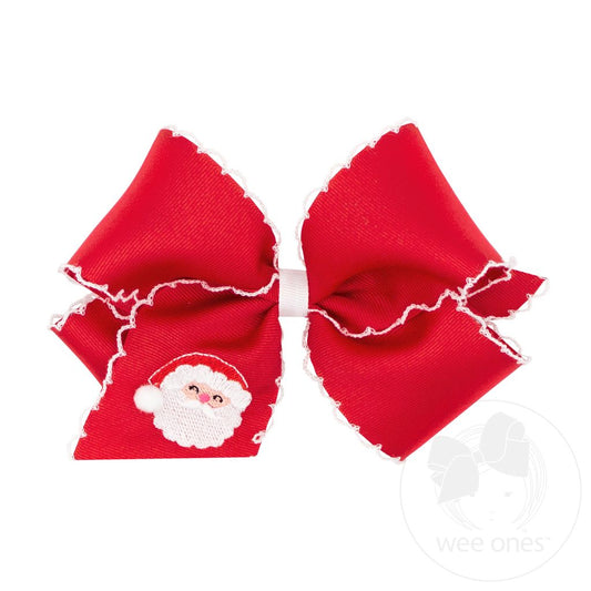 Wee Ones Moonstitch Santa Claus Bow- King