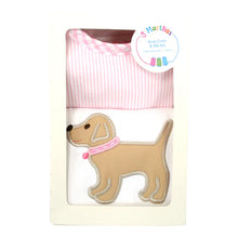 Load image into Gallery viewer, Lab Puppy Pink Burp Cloth Set
