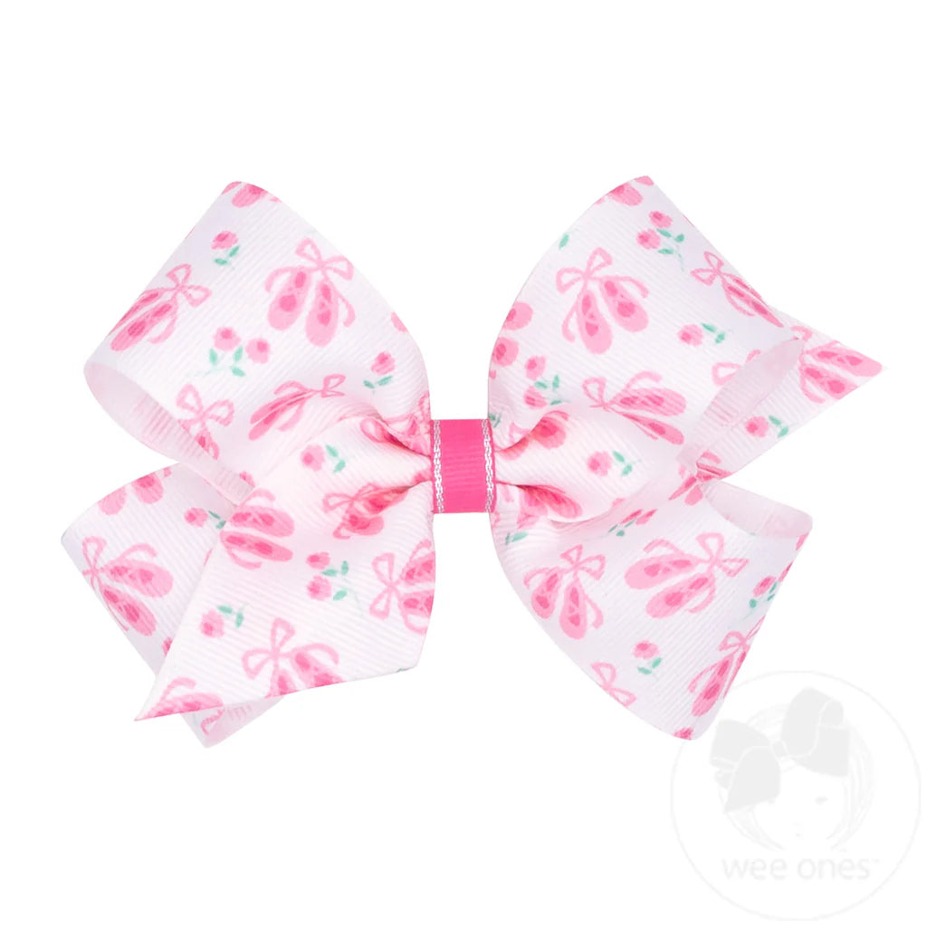 Medium Dance Print Wee Ones Bow