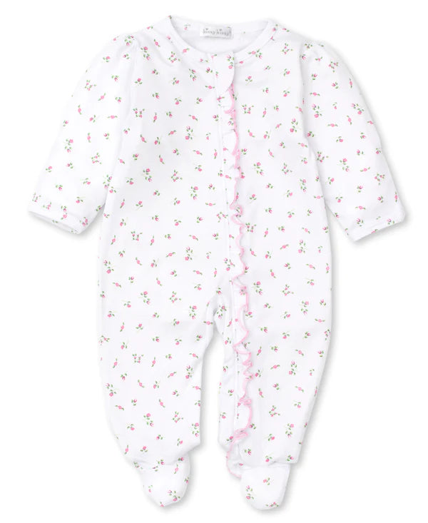 Garden Print Footie w/ Zip Ruffle