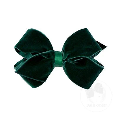 Wee Ones Velvet Bow-Mini(green)