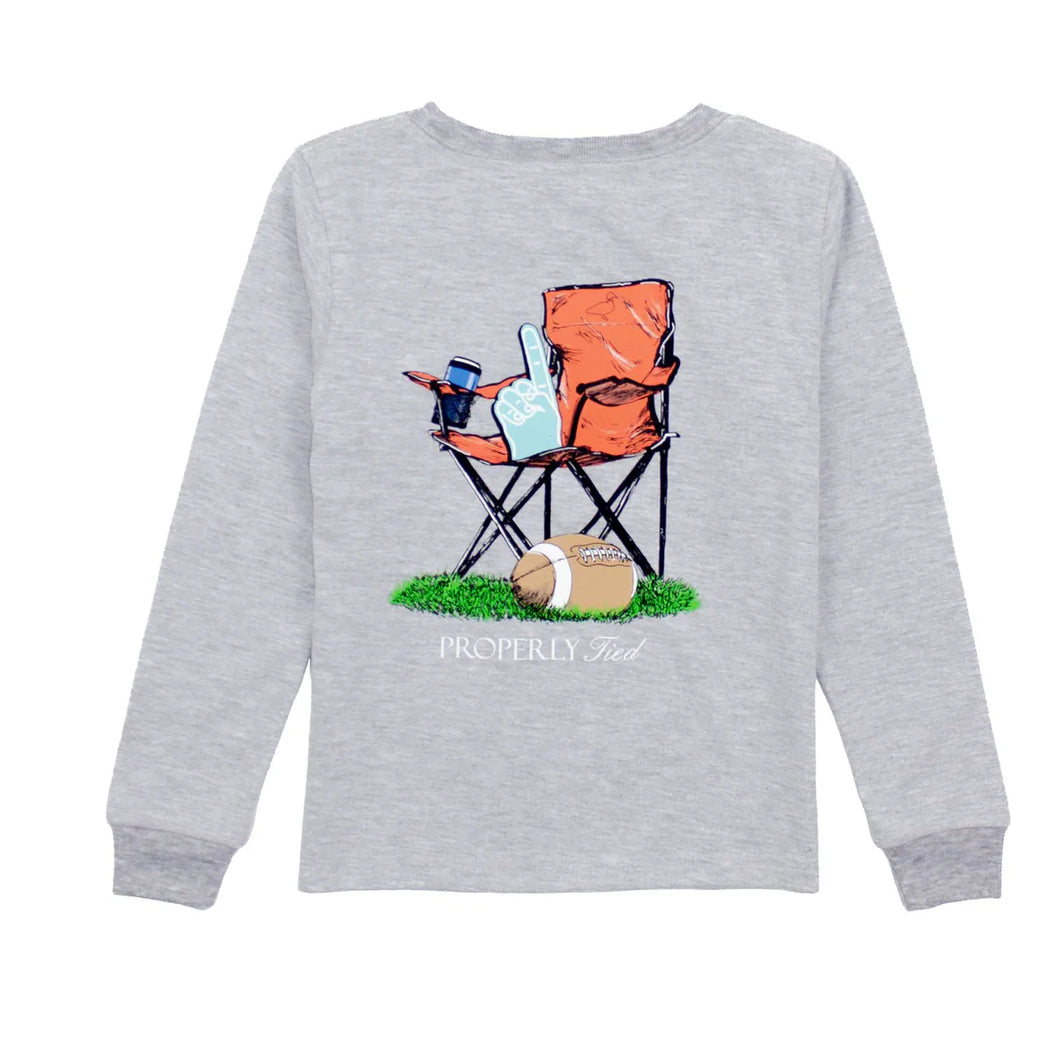 Boys Sidelines Long sleeve light grey