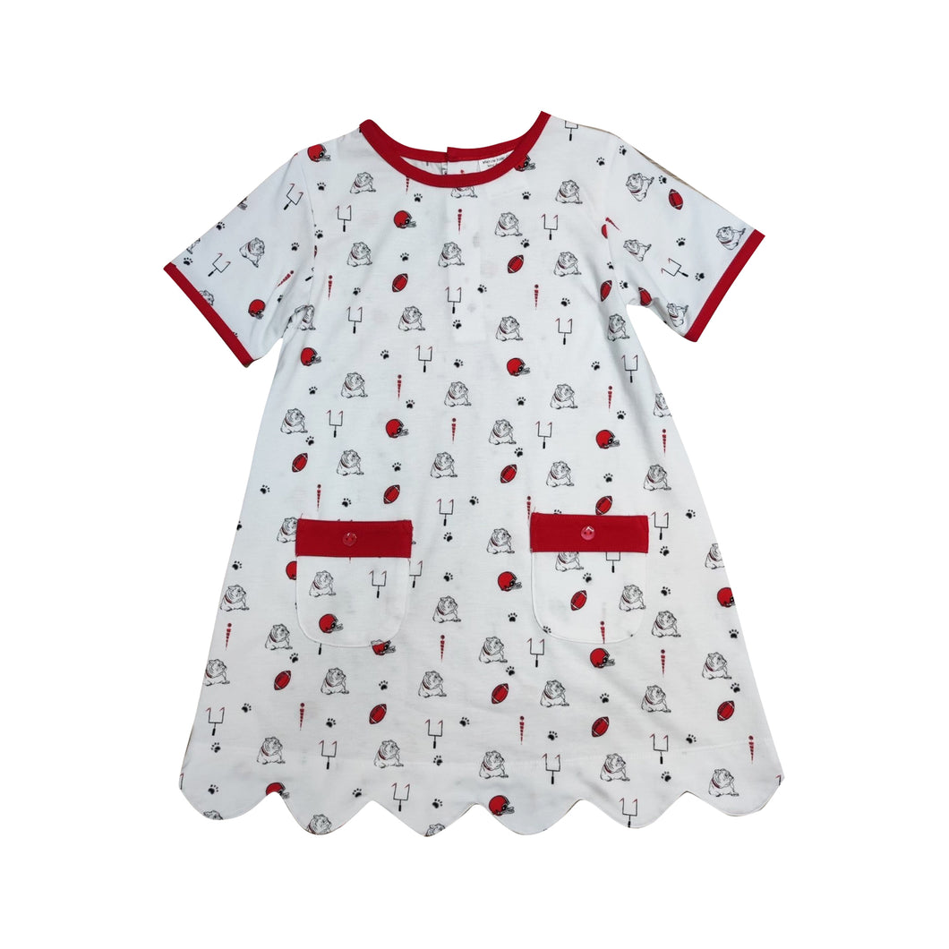 Georgia Bulldog Girl A-Line Dress