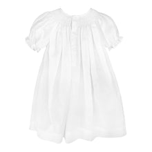 Load image into Gallery viewer, Smocked Daygown with Raglan Embroidery White
