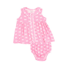 Load image into Gallery viewer, Pink Bows The Jill Peter Pan Button Front Dress
