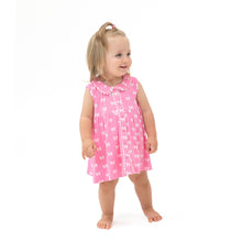 Load image into Gallery viewer, Pink Bows The Jill Peter Pan Button Front Dress
