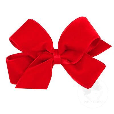 Wee Ones Velvet/Satin Bow-Medium(Red)