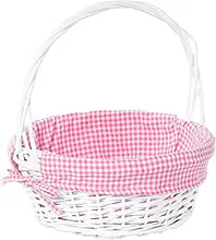 Load image into Gallery viewer, Willow Gingham Easter Basket Pink
