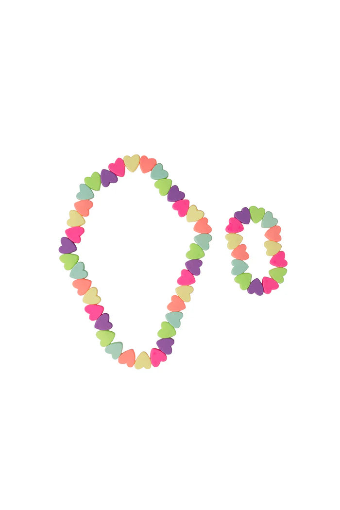 Sweet Tart Heart Necklace & Bracelet