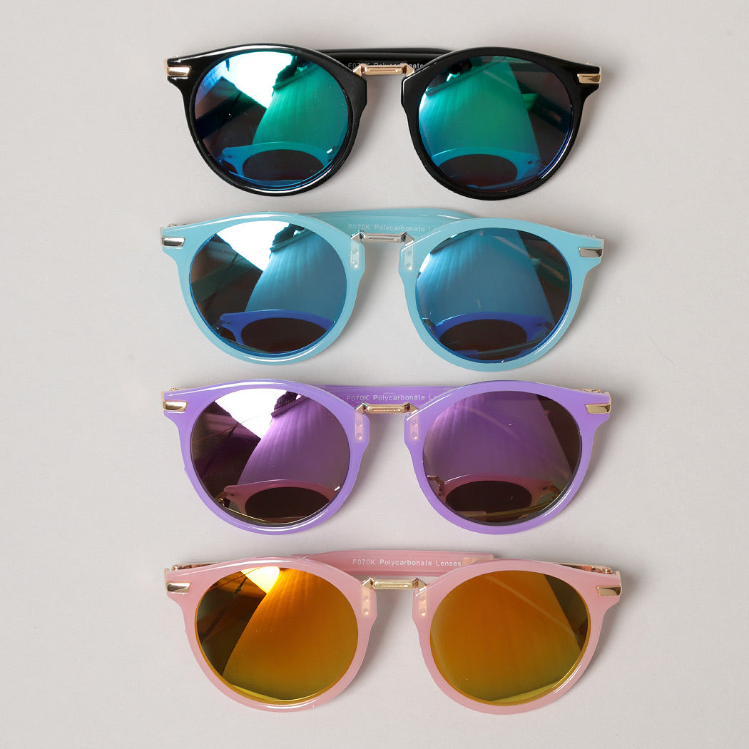 Kids Rounded Colored Sunglasses