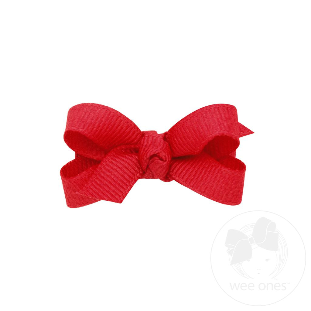 Wee Ones Baby Grosgrain Knot Red