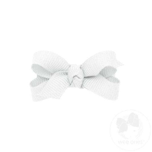 Wee Ones Baby Grosgrain Knot White