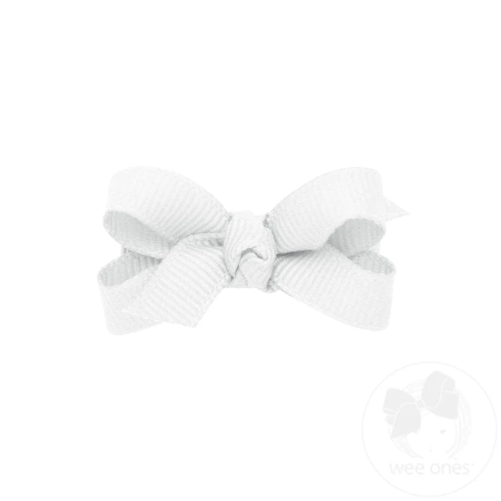 Wee Ones Baby Grosgrain Knot White