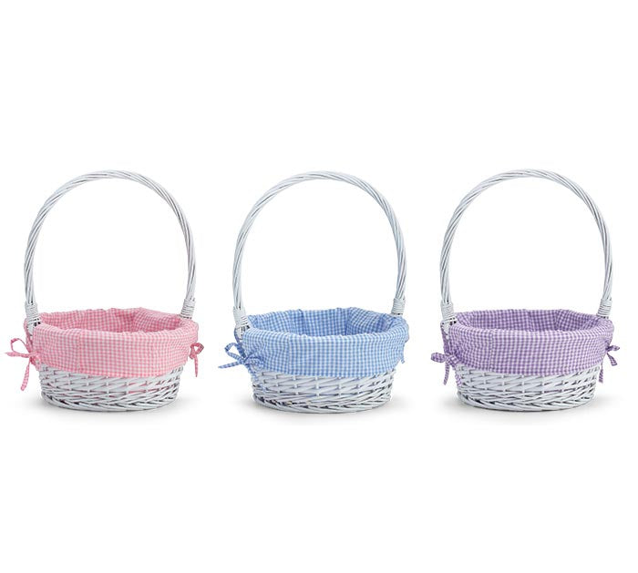 Willow Gingham Easter Basket Lilac