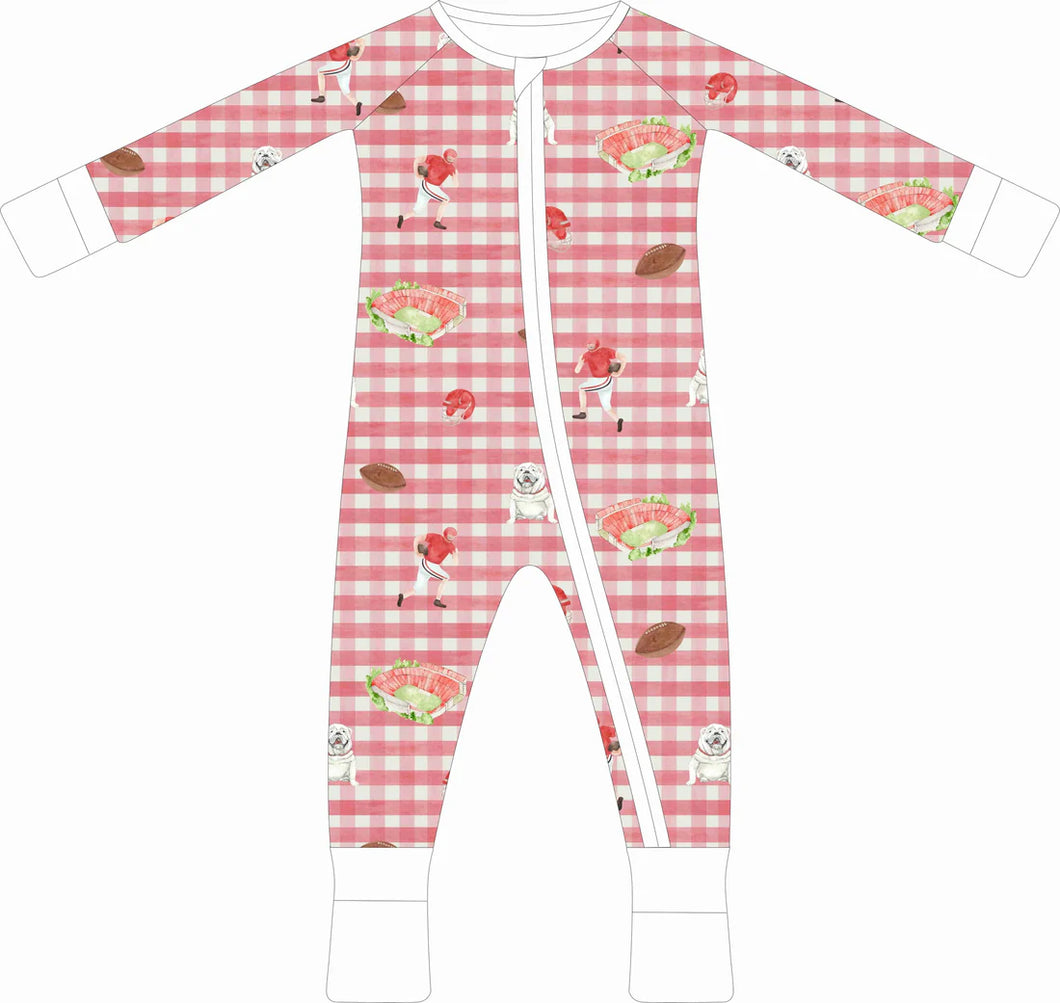 UGA Gameday Gingham Footie