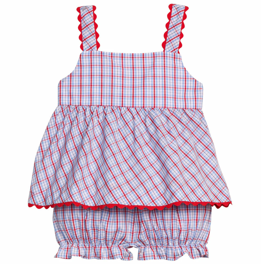 Evie Bloomer Set - Patriotic Plaid