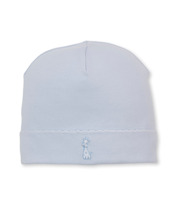 Giraffe Laughs Blue Hat