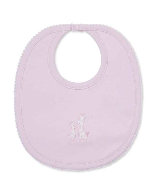 Giraffe Laughs Pink Bib