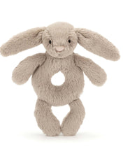 Load image into Gallery viewer, Bashful Beige Bunny Ring Rattle
