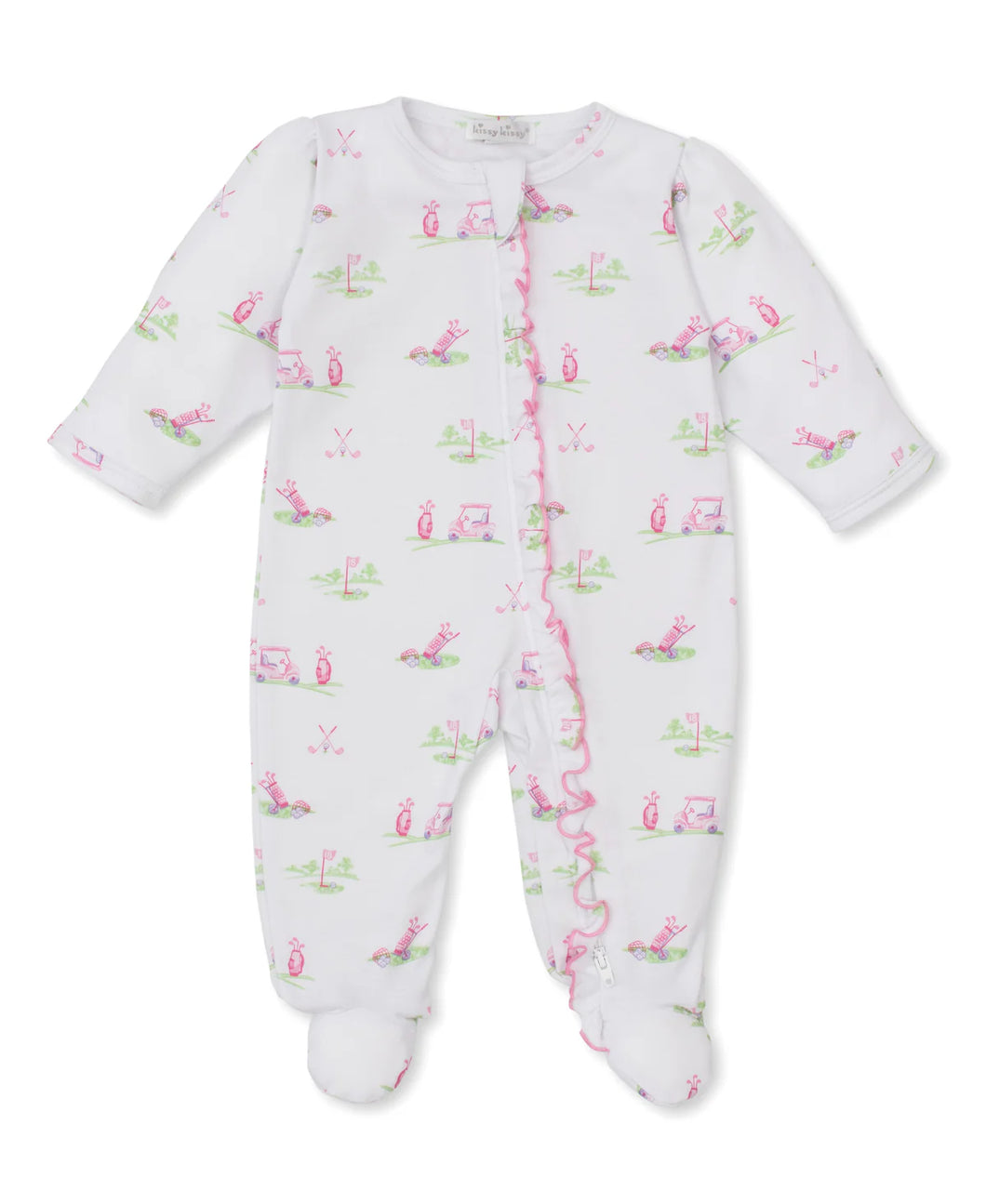 Fairway Foursome Pink Footie with Zipper