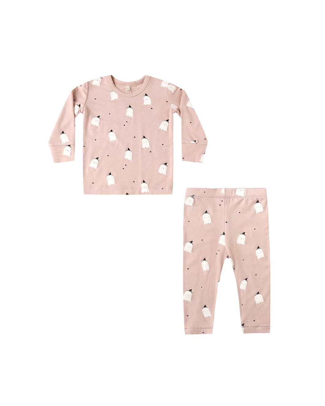 Bamboo Pajama Set Pink Ghosts