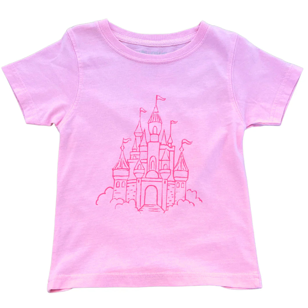 Short Sleeve Light Pink Castle Tee *size 2&8