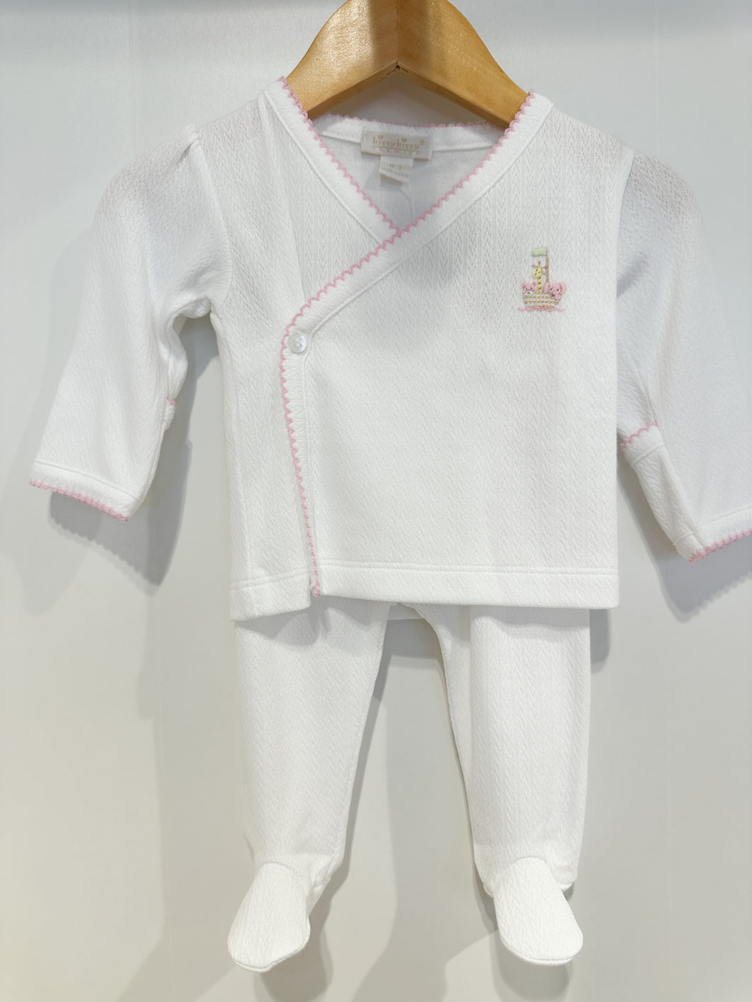 Premier Noah's Footed Pant Set Pink